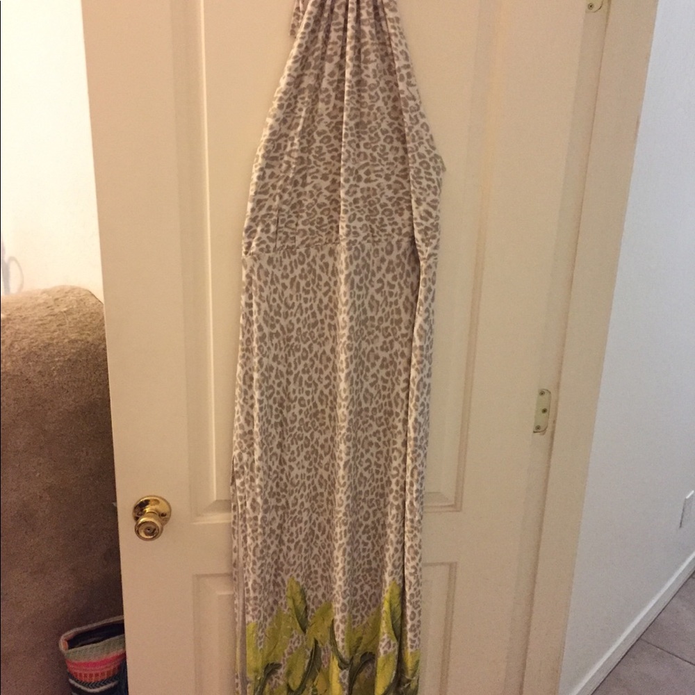 Victoria Secret Animal Print Halter Top Maxi Dress
